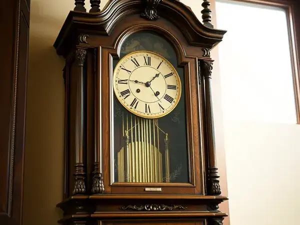 Restored grandfather clock